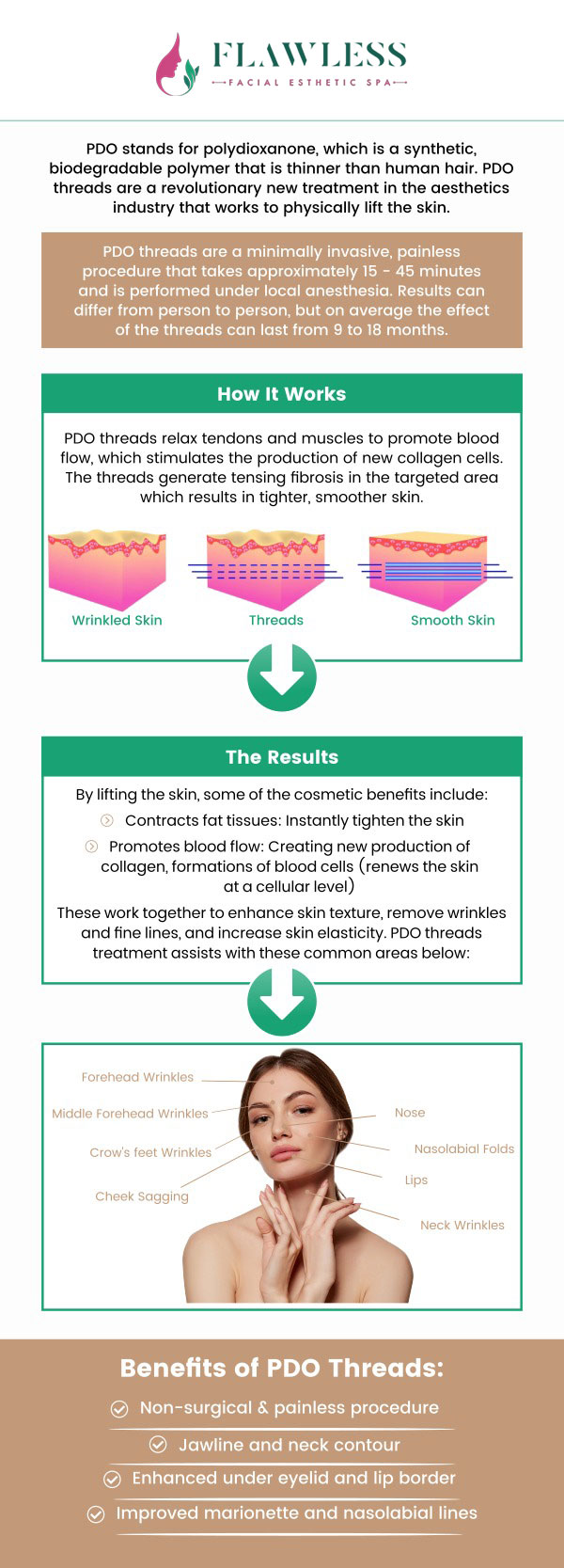 PDO thread lift is a popular non-surgical procedure designed to lift and tighten sagging skin. This treatment involves inserting dissolvable sutures under the skin to instantly lift and support the tissue while also stimulating the body's natural collagen production for long-term firmness. Consult Dr. Aditi Patel to ensure you get the safest, most effective results and a beautiful, natural-looking lift. For more information, contact us or request an appointment online. We have convenient locations to serve you in West Palm Beach, Lantana, and Royal Palm Beach, FL. PDO thread lift is a popular non-surgical procedure designed to lift and tighten sagging skin. This treatment involves inserting dissolvable sutures under the skin to instantly lift and support the tissue while also stimulating the body's natural collagen production for long-term firmness. Consult Dr. Aditi Patel to ensure you get the safest, most effective results and a beautiful, natural-looking lift. For more information, contact us or request an appointment online. We have convenient locations to serve you in West Palm Beach, Lantana, and Royal Palm Beach, FL.